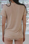 BASERANGE Classic Bamboo Fiber and Cotton Slim Fit T-shirt Series Collection Round Neck Bottoming Shirt France BAS-TOCT-BL-000-HAPTIC